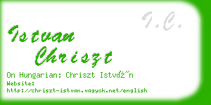 istvan chriszt business card